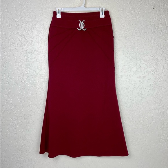 Jubi USA maroon red maxi skirt - Picture 1 of 6